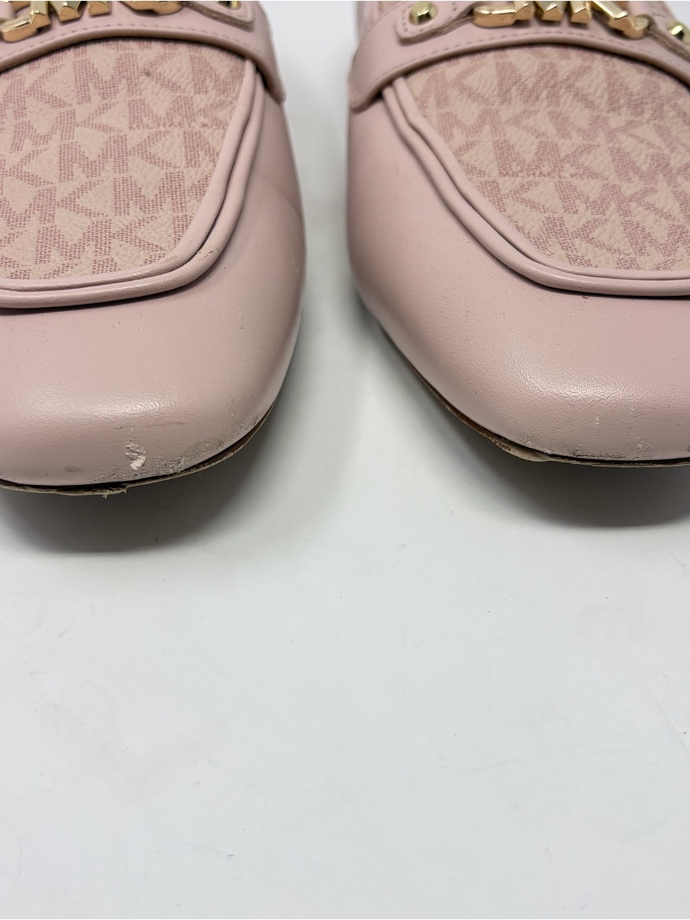 Michael Kors Farrah Loafers Blush Pink MK Logo Slip On Flats Women’s 10 - Picture 6 of 12